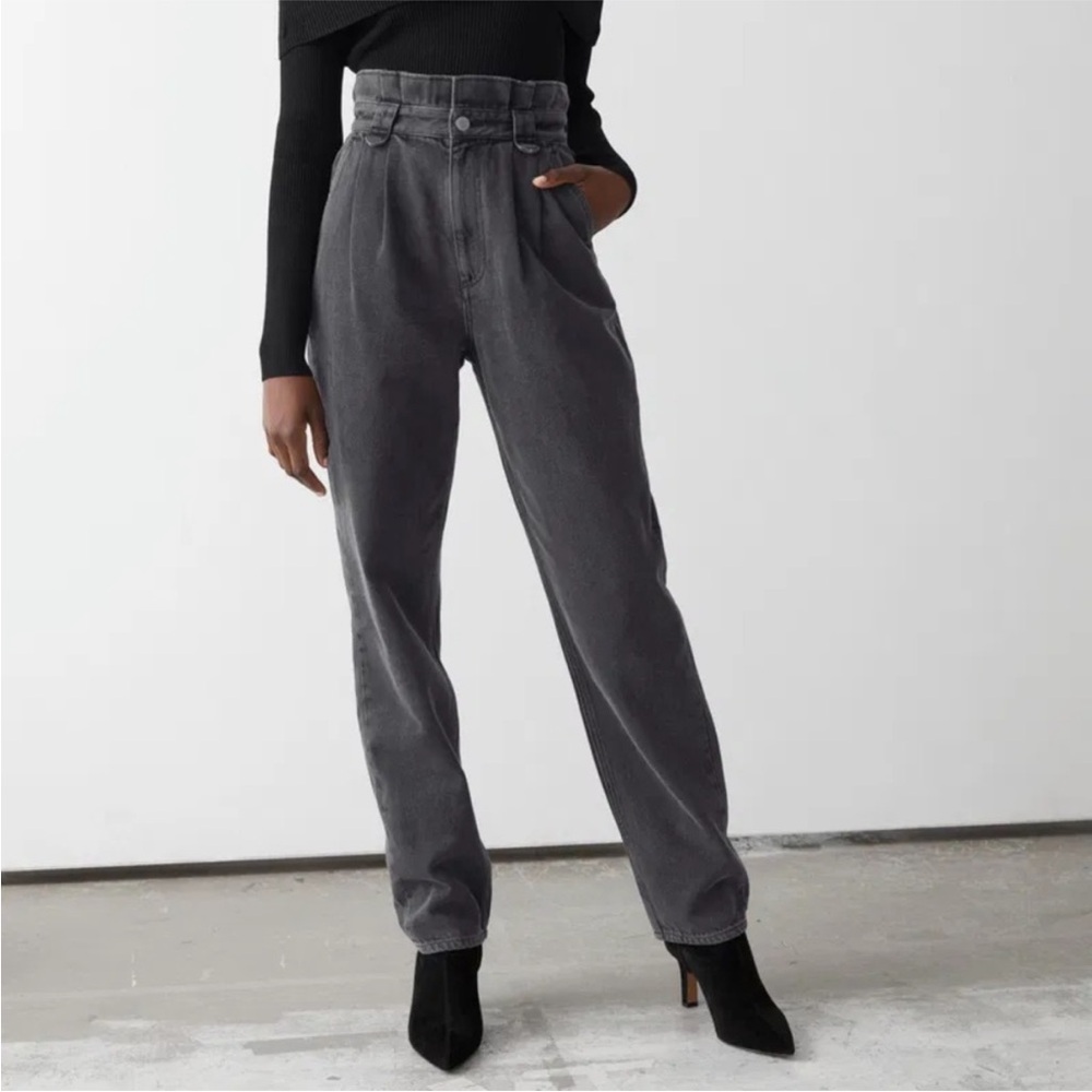 & Other Stories Tapered High Waist Paperbag Jeans